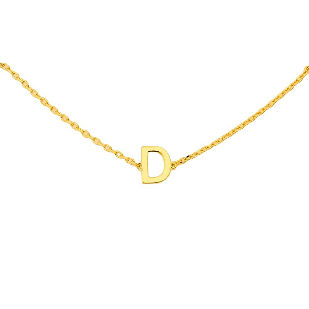 Initial Pendant Bracelet - Letter D